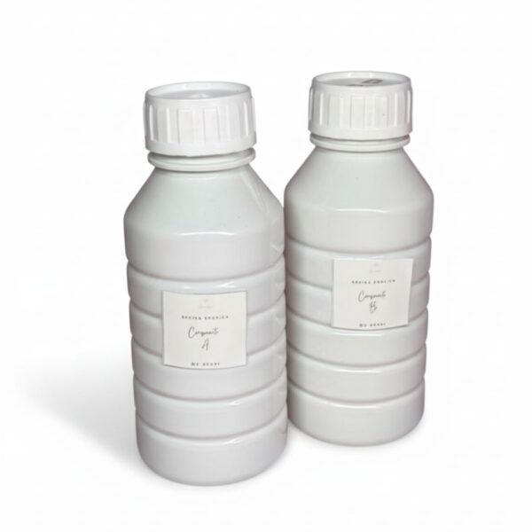 Kit de 1 litro de resina rígida - 1/2 L de A y 1/2 L de B.